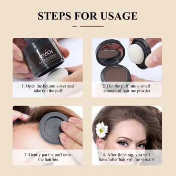 Sevich 髮際線陰影粉,瞬間遮蓋髮根,打造自然蓬鬆髮根,防水遮瑕膏 8 最佳銷售 塞維奇髮粉 - №6