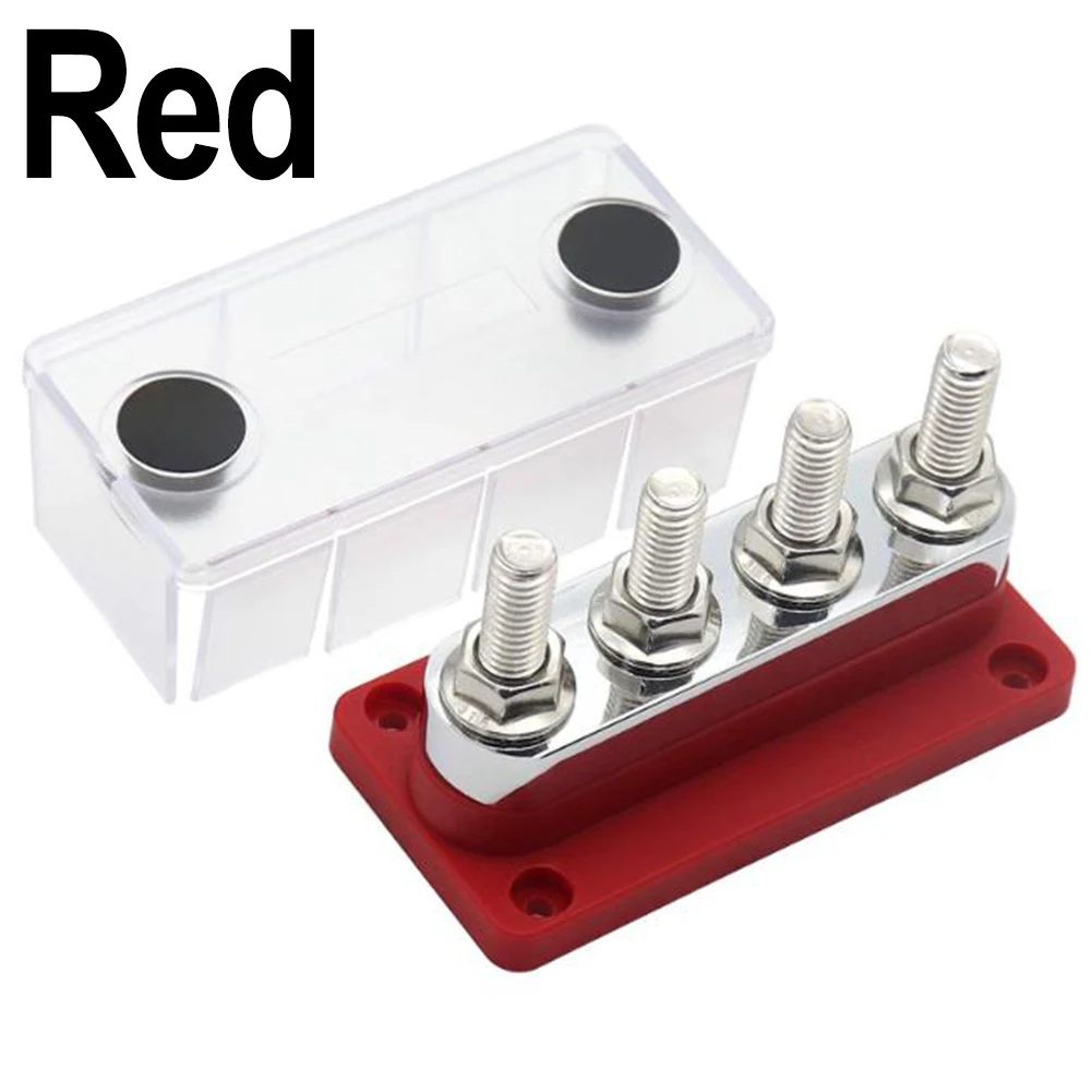Robust Power Distribution BusBar 600A at 48V DC with Compact Design and Four Stud Terminals for Efficient Electrical Solutions