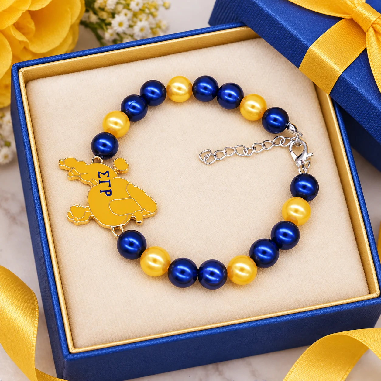 New Arrival Fashion Greek Letter Poodle Bracelet Sorority 1922 Sigma Gamma Rho Member Bangles Jewelry