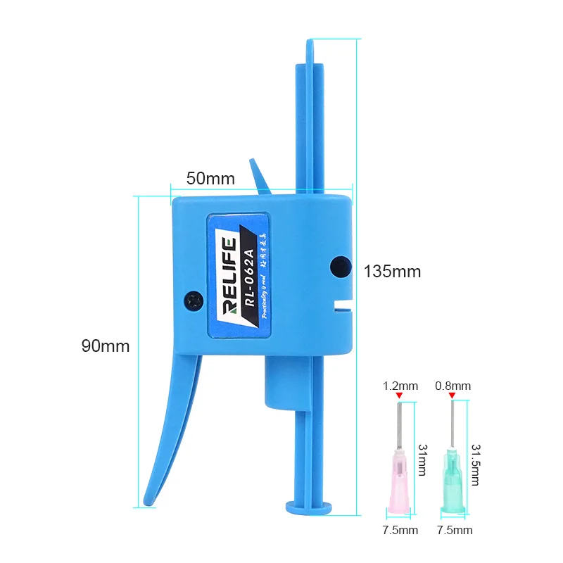 RELIFE RL-062A Manual Needle Booster Universal for 10CC Syringe Oil Welding Paste Flux Propulsion Tools TubeMate Booster