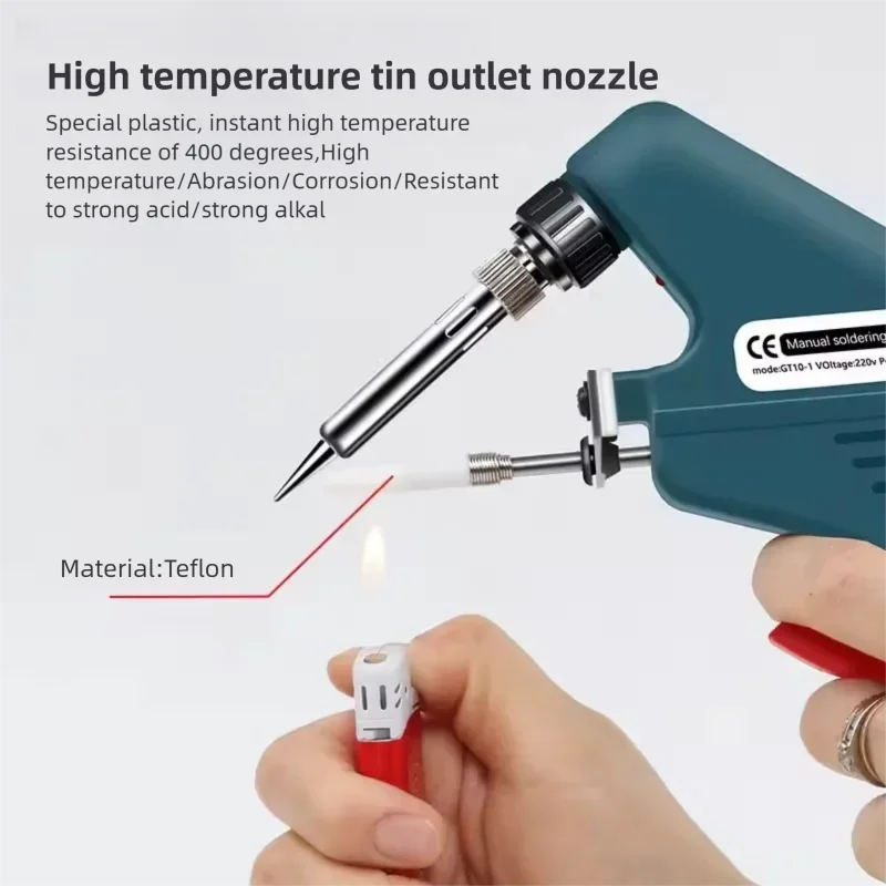 Adjustable Temperature Soldering Iron 220V 60W Auto Feed Tin Gun Hand Held Internal Heating Welding Tool For Electronics view 4