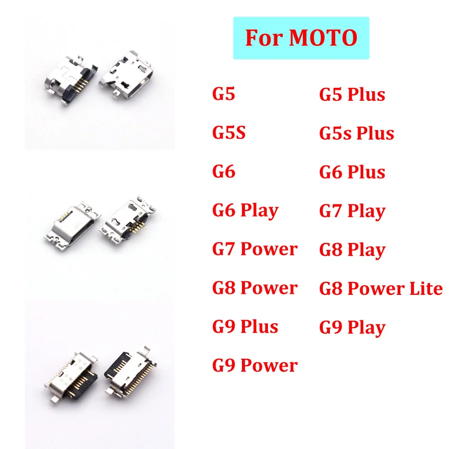 10Pcs USB Jack Charging Socket Port Plug Dock Charger Connector For Motorola Moto G9 G8 G7 G6 G5s G5 Plus Play Power Lite