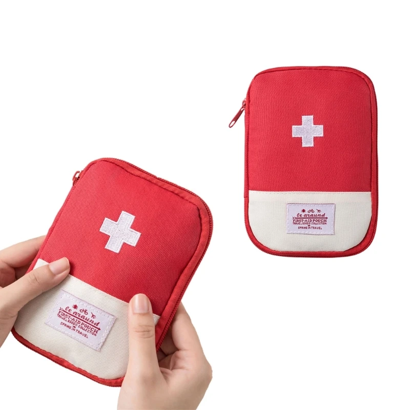 2 Pack Travel Empty First Aid Pouch, Portable Empty Aid Medical Bag, Empty Medicine Carry Bag Emergency Kits Storage Bag