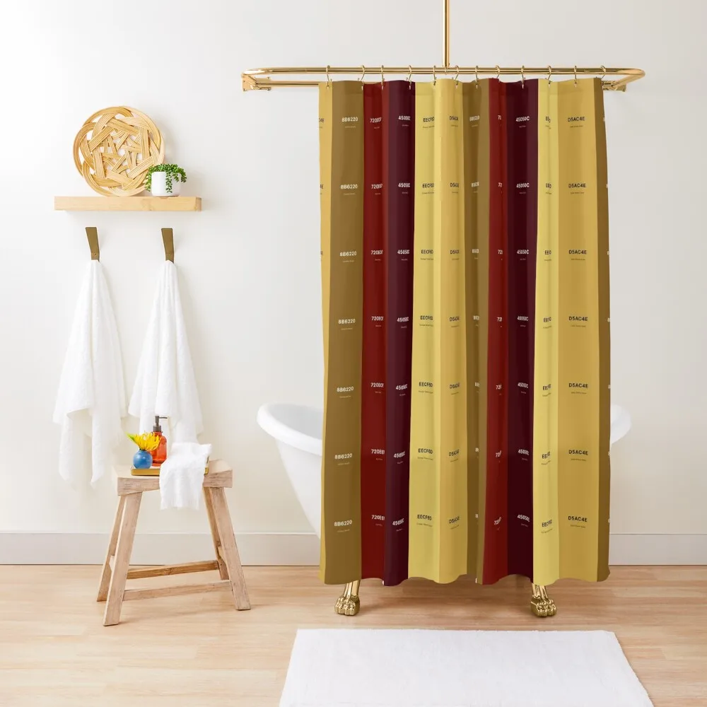 

Tan and Red Color Palette Shower Curtain Elegant Bathroom Modern Bathroom Accessories Bathroom For Shower Curtain