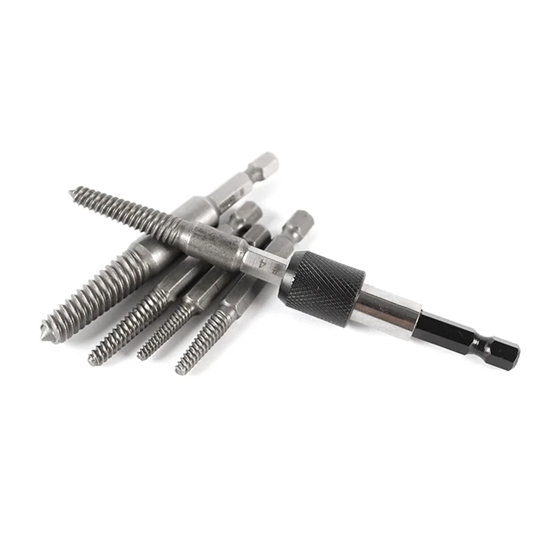 A43F-5 Pcs Damaged Extractor Drill Bit Set Hex Shank Damaged Bolt Screw Stud Extractor Extractor Tool Set Slide Extractor