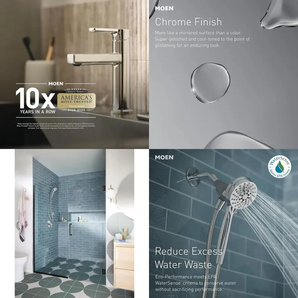 

6-Function Handheld Shower Head with Magnetix Shower Head, Chrome Finish, 26100EP