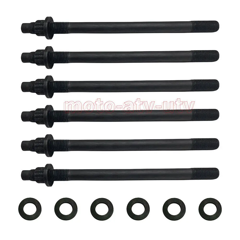 For Polaris Pro XD 2020-2021 2022 2023 2024 Prostar S4 2023-2024 6pcs Cylinder Head Bolts Kit