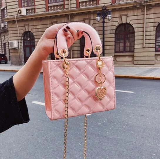 

New High Quality Patent Leather Women's Designer Handbag Lingge Chain Shoulder Messenger Bag Luxury Brand Tote bag