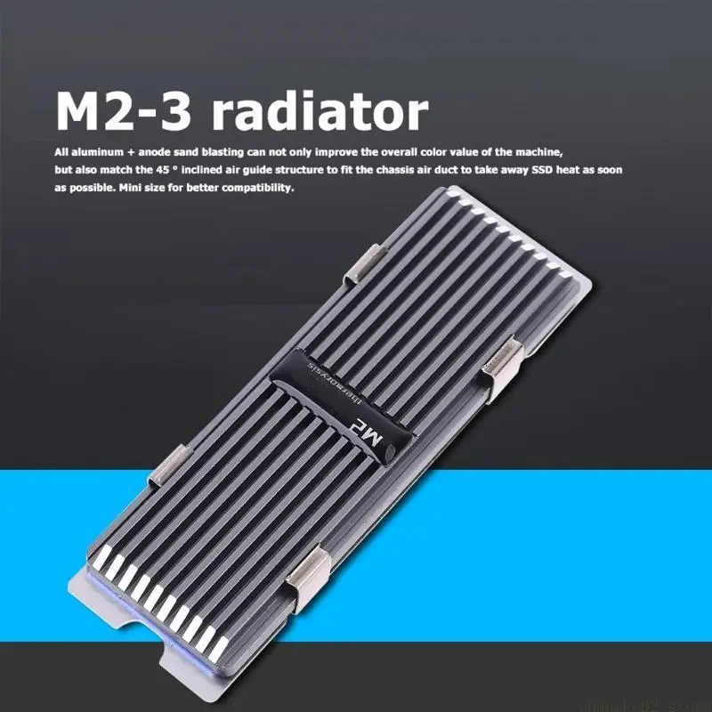 Ultra-thin for M.2 SSD NVMe Heat Sink 2280 Hard Disk Aluminum Heatsink with Thermal Pad Desktop Therma