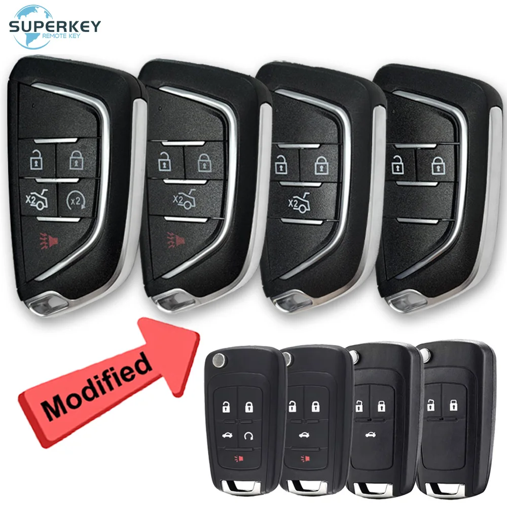 

Модифицированный 2 3 4 5 кнопок для Chevrolet Cruze Epica Lova Camaro Impala HU100 Blade Version Remote Smart Car Key Case Shell Cover