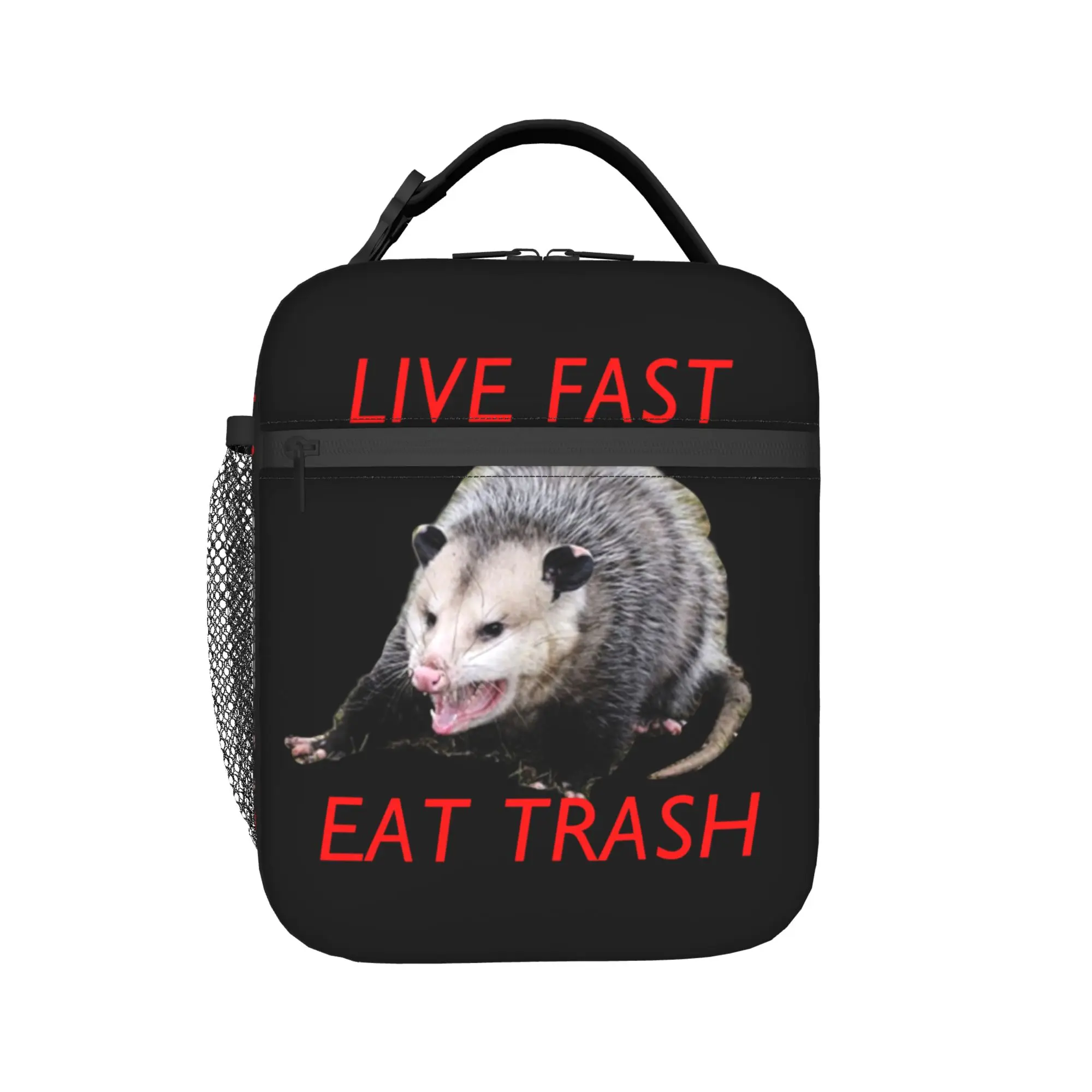 Custom Opossum Screm Insulated Lunch Bags for Camping Travel  Resuable Thermal Cooler Lunch Box Men Women