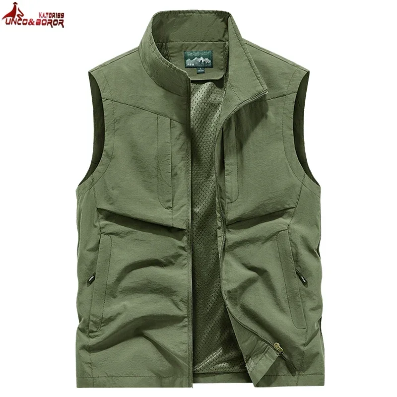 Plus Size 7XL 8XL Lightweight Softshell Vest Men Windproof Sleeveless Fishing Jacket For Travel Hiking Running Golf Waistcoats