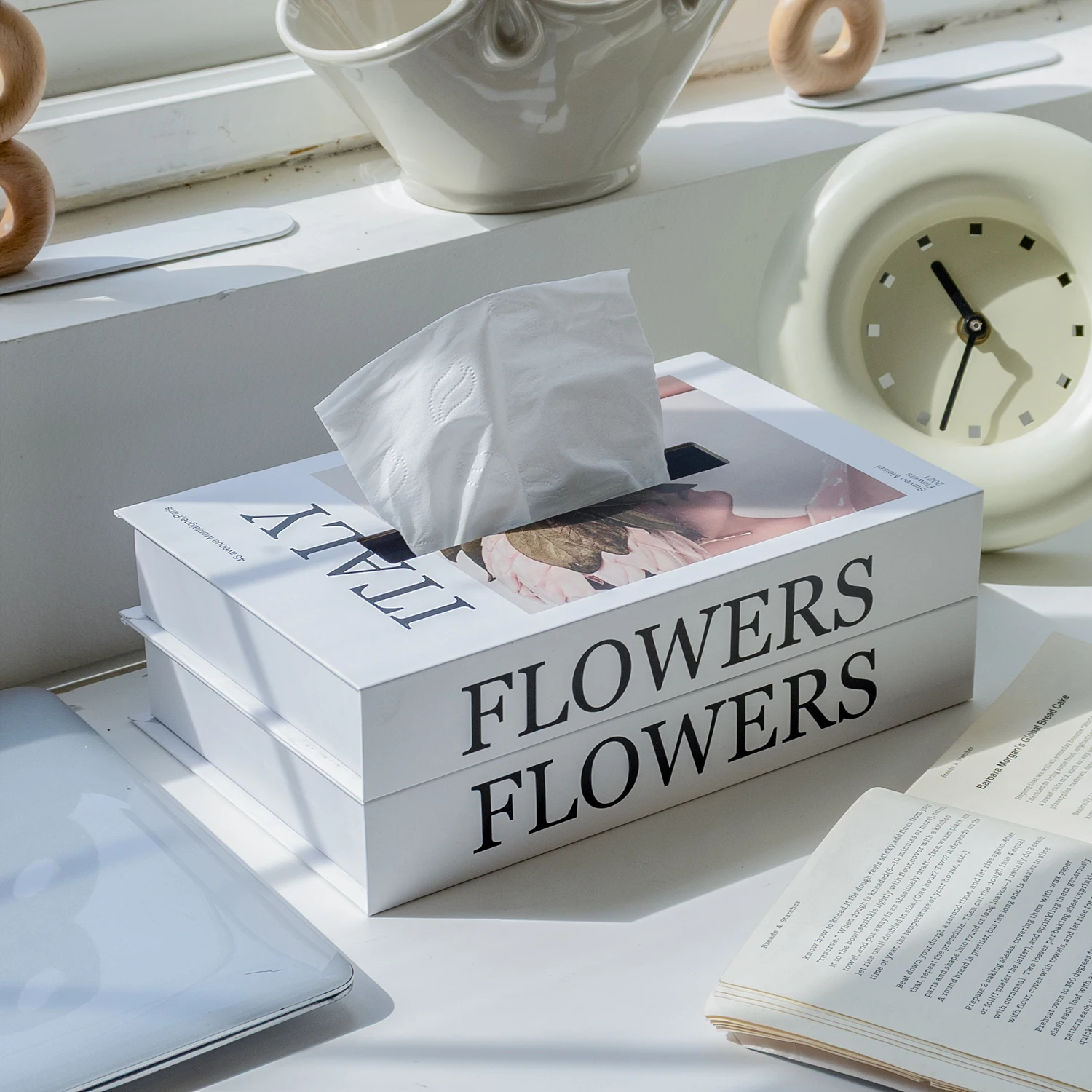 Luxus Buch Stil Tissue Box Serviette Halter Fall Papier Box Container Mode Hotel Lagerung Box Hause Tisch Dekoration Ornamente – Detail 6