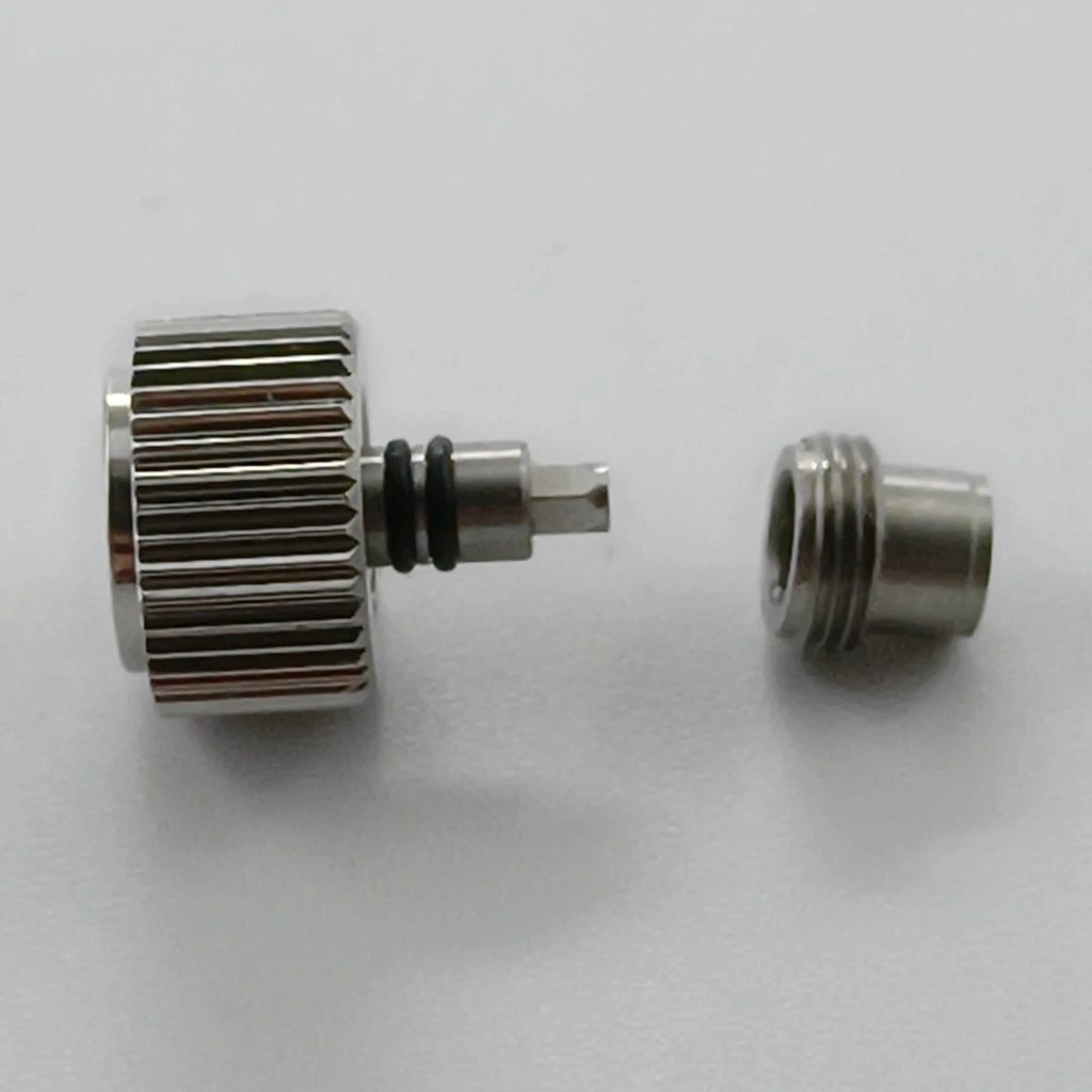 Silver S Watch Crowns Watch Parts Replacement Crown for NH35 NH36 4R35 4R36 7S26 Movement SKX007