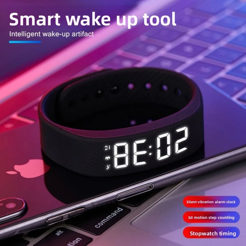 New LED Digital Alarm Clock Watch with Calorie Counter Waterproof Fitness Tracker Snooze-proof Adjustable Fitness Wristbands