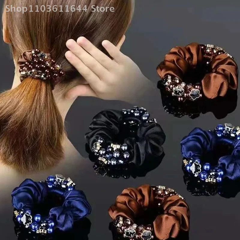 

Fashion Elastic Hair Ties For Women Girls Shiny Ponytail Hair Ties Soft Hair Rope Versatile Rubber Band Simple Hair Accessories