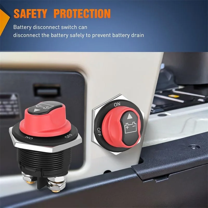 DC 12V 50A 100A 200A 300A Car Rally Battery Switch Disconnecter Power Isolator Cut Off Switch Kit For Truck Car Motorcycle Boat