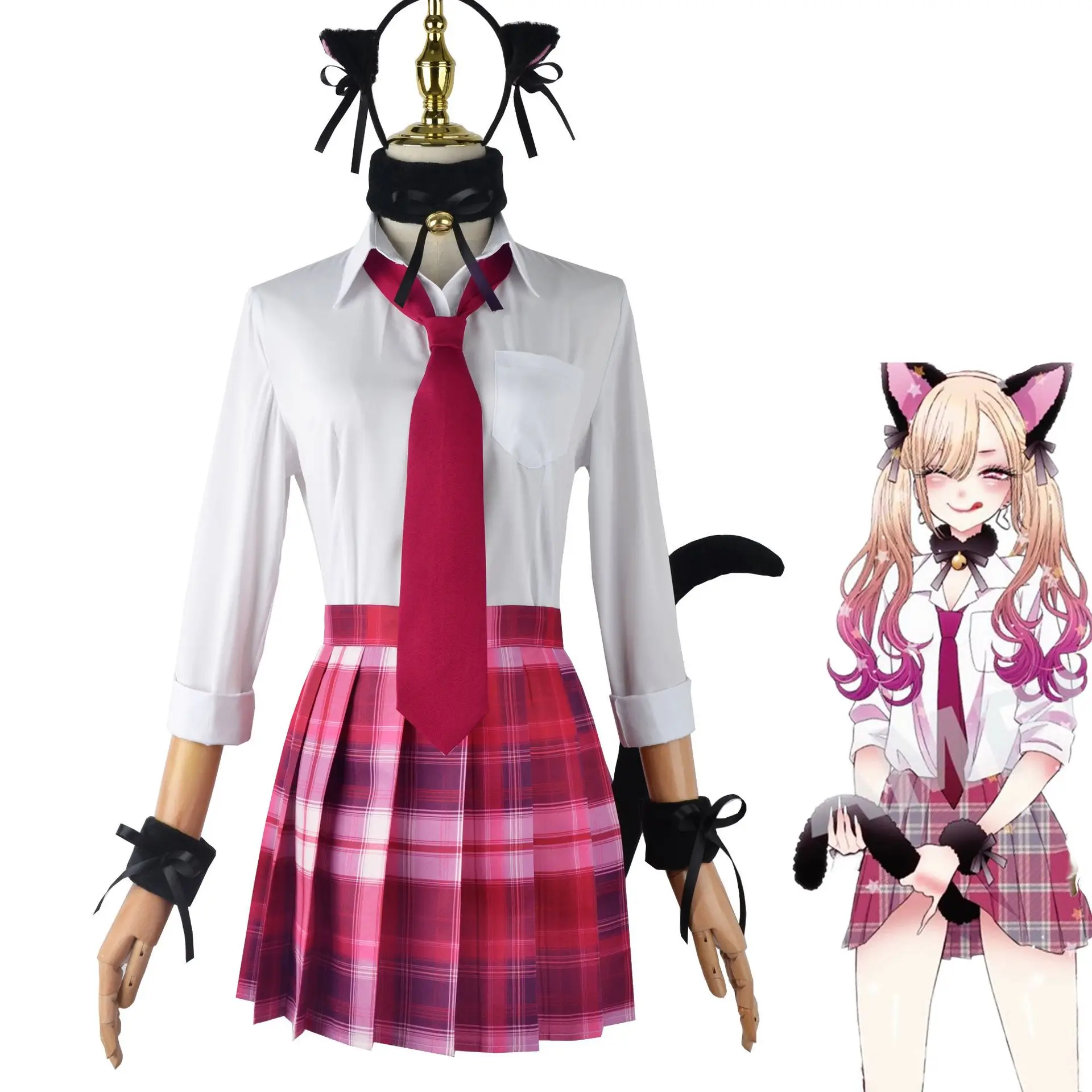 

My Dress-Up Darling Cos Kitagawa Marin Catgirl Costume Cosplay Nightmare Before Christmas Anime Clothes