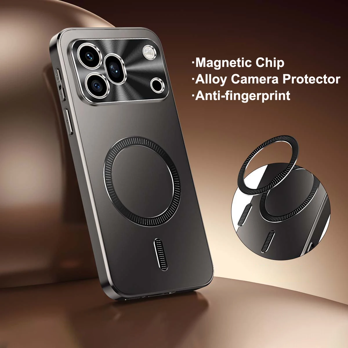 Магнитный чехол для Honor 600 400 Pro 600 Lite Global Cover с поддержкой MagSafe, жесткая матовая задняя панель из поликарбоната, металлический корпус для защиты объектива, ударопрочный.