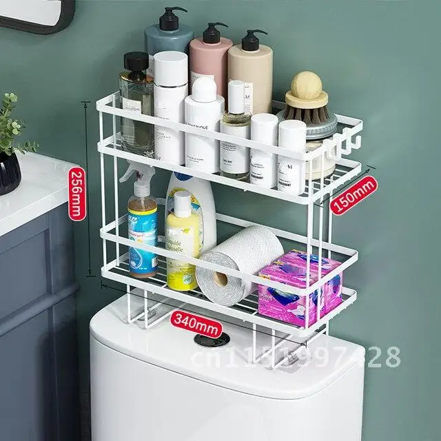 

Toilet Paper Organizer Shelves Kitchen Storage Rack Multifunctional Toilet Shelf Punch-free Bathroom Accessories Toilet Rack