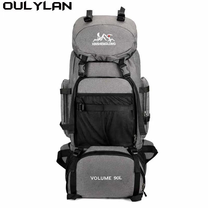 

Oulylan Waterproof Hiking Mountaineering Bag Male 90L Large Capacity Lightweight Backpack Female Travel Bag Camping Rucksack