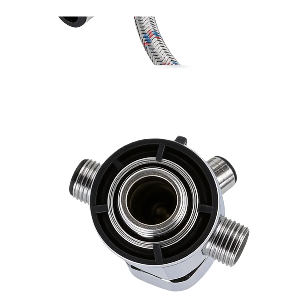 Compact Design Shower Mixer Tap for Travel Trailers with 800mm Stainless Steel Supply Lines and Low Height Profile