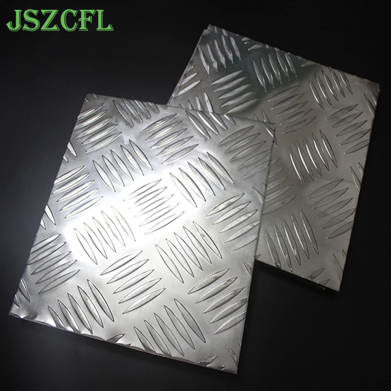 1060 Aluminum Alloy Plate Patterned AL Sheet 300x300mm 400x400mm Automotive Anti Slip Aluminum Board Thickness 1.5mm-4mm