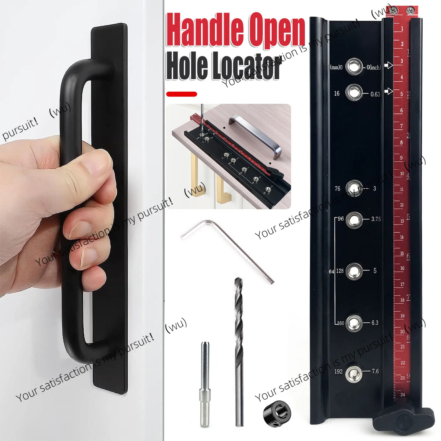 

Позиционер для сверления отверстий в дереве, вспомогательный инструмент из чистого алюминия