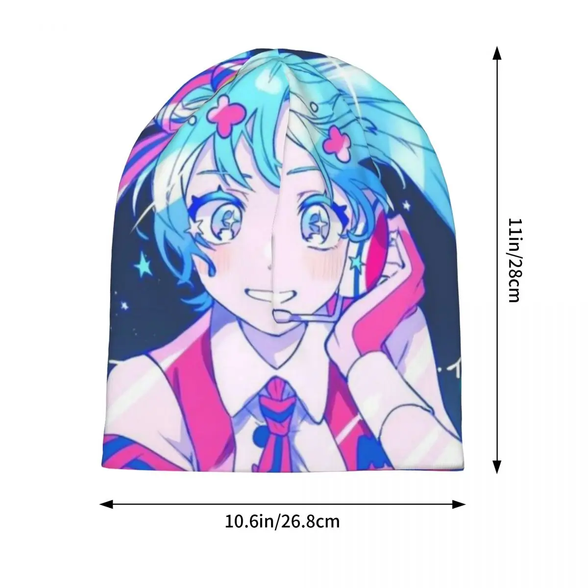 Männer Frauen Hatsune Miku Chemo Beanies Skullies Zubehör Herbst Winter Kopfbedeckung Motorhaube Strickmütze Beste Geschenkidee