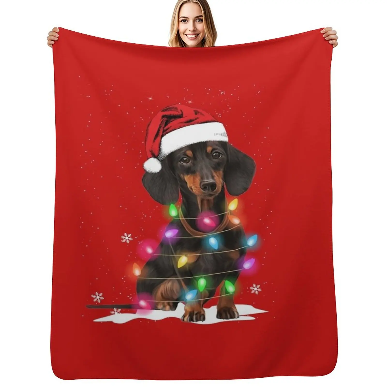 Dachshund Christmas Lights With Snow Sweater Throw Blanket anime Luxury St Tourist Sofa Quilt for sofa Blankets