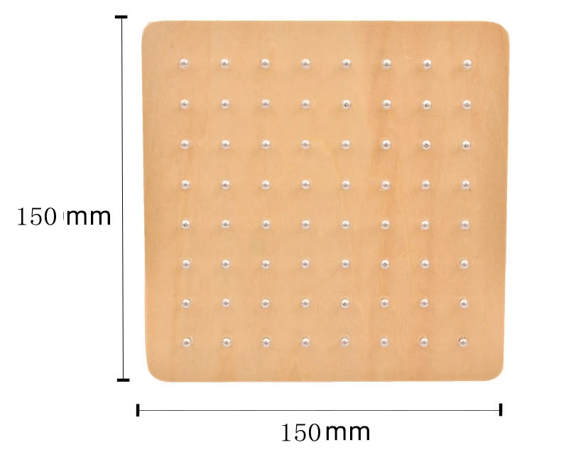Geometria in legno Puzzle Nail Board grafica geometrica creativa matematica giocattolo Montessori per la prima educazione dei bambini
