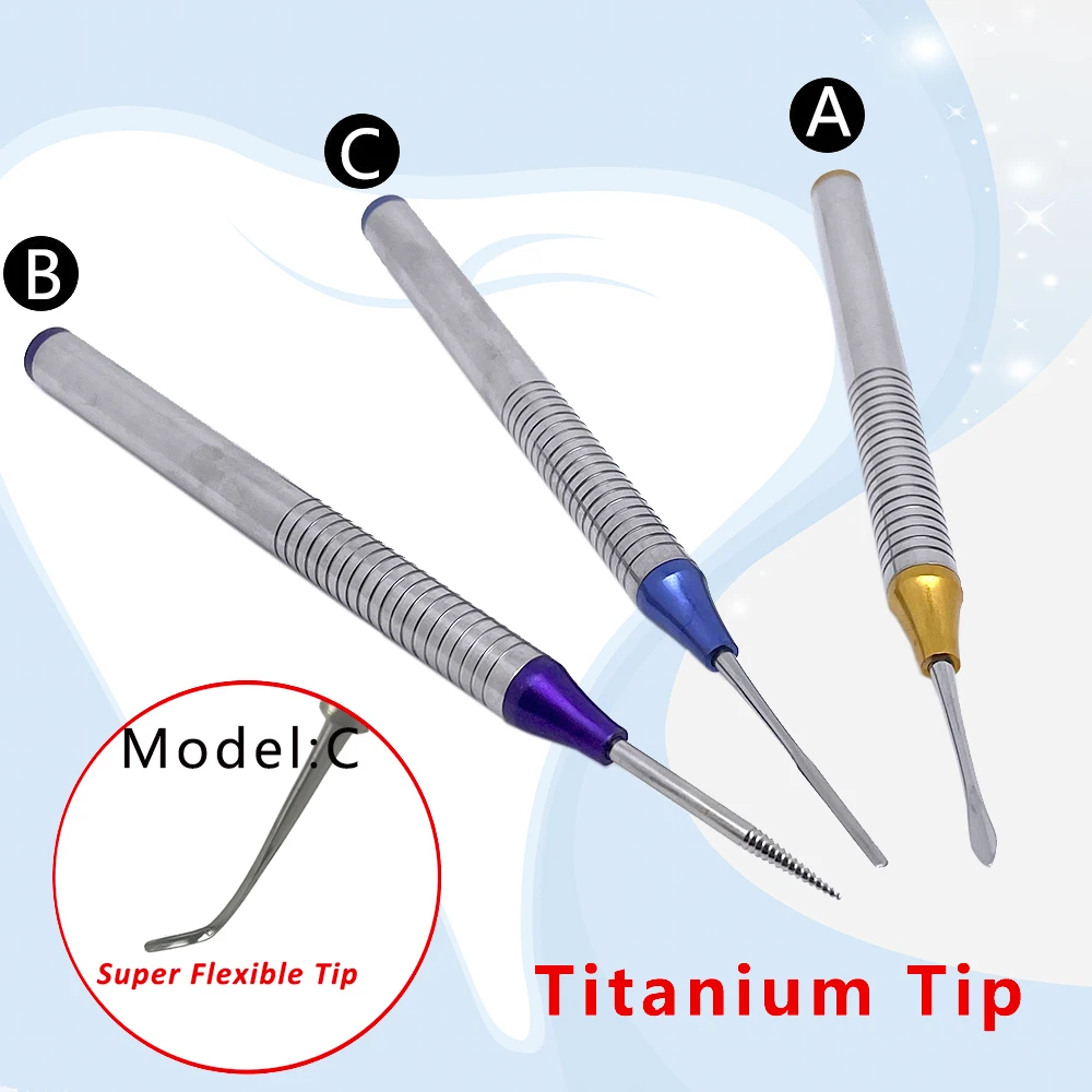Flex Periotome with Titanium Tip for Atraumatic Tooth Extraction Flexible Dental Surgical Instrument Set
