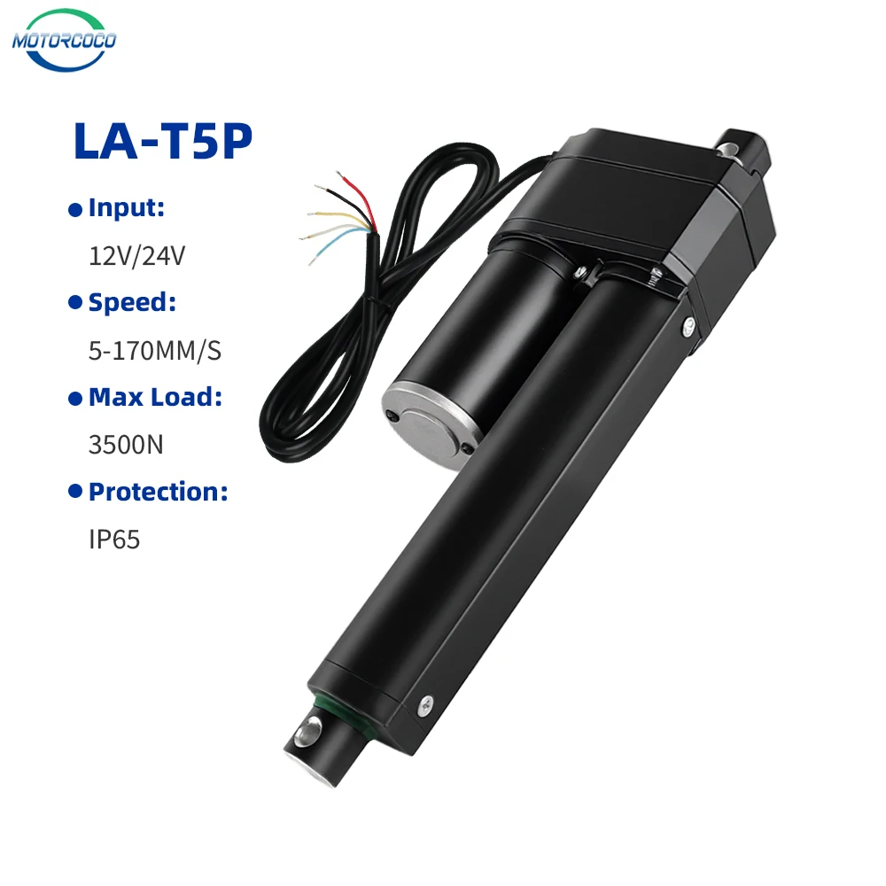 Hot Sale 12V/24V DC Motor Electric Linear Actuator 50mm Stroke 3500N High Speed Marine for Waterproof Brush Permanent Magnet