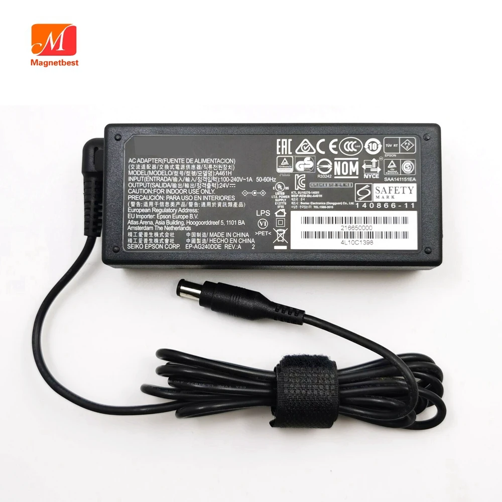 Original 24V 2A AC DC Adaptor Charger A472E For Epson Scanner 24V2A Power GS50 Adapter DS 530/GT-2500 Scanner Adapter Cable