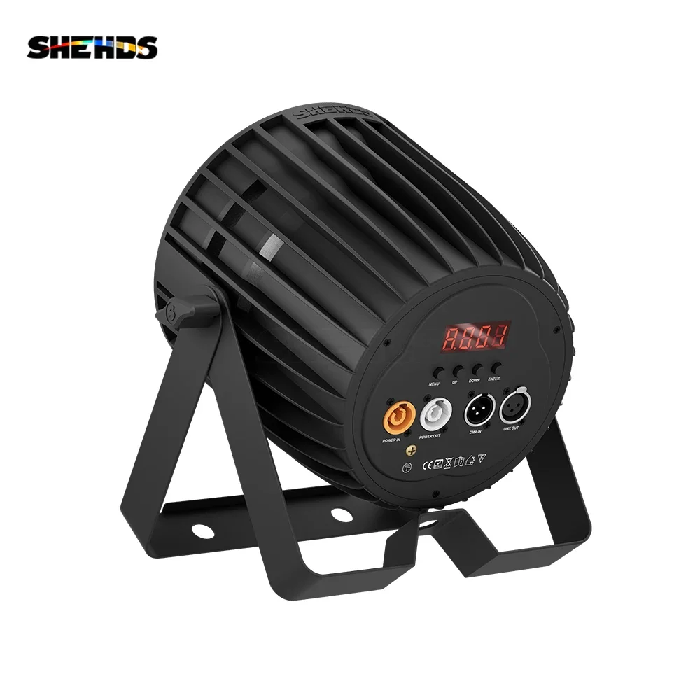 SHEHDS New Aluminum Alloy LED 200W RGBACL 6in1/200W RGBWAUV COB Par Light Temperature Control Protection For Party Bar Wedding