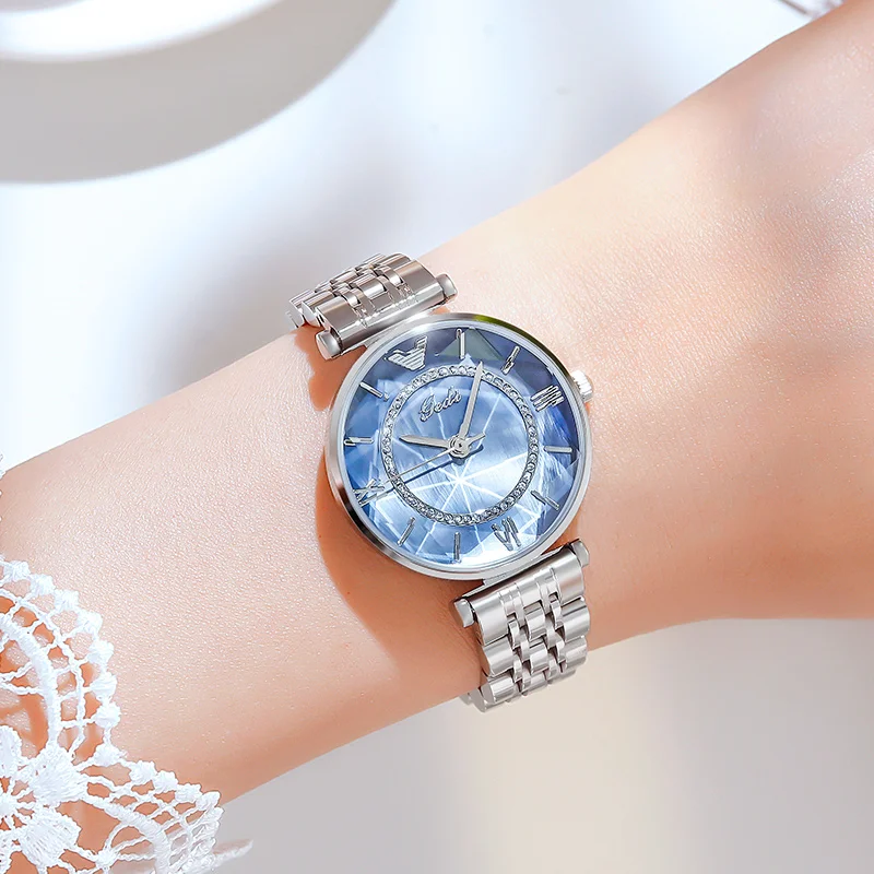 Fashion casual steel strap women's watch simple luxury ladies all-match quartz watch