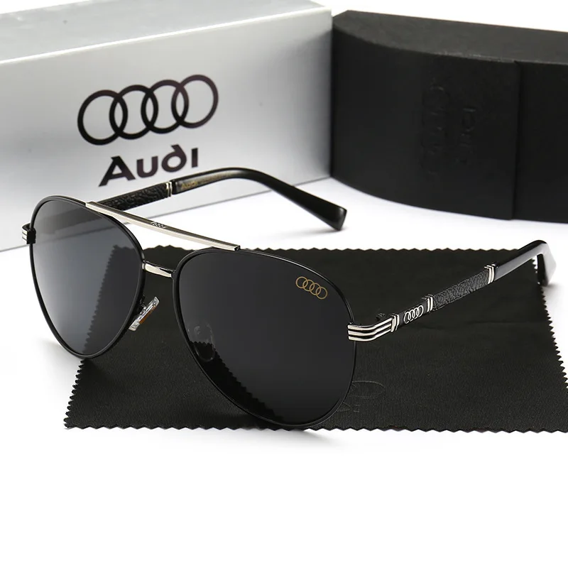 Audi High end luxury men driving polarized sunglasses, brand luxury design anti glare, men and women Driver goggles gentlemanly