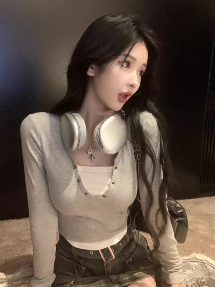 

Long Sleeve T-Shirts Womens Cotton Ruffle Tops Relaxed Fit Breathable Autumn Feminine Elegant Casual Work Daily Look Chic