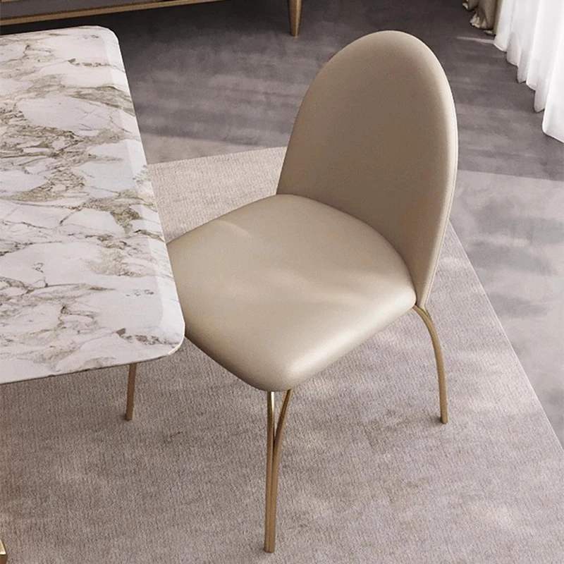 

Accent Nordic Dining Chairs Vanity Leather Restaurant Kitchen Chair Hotel Relax Salon Chaises Salle Manger Bedroom Furniture