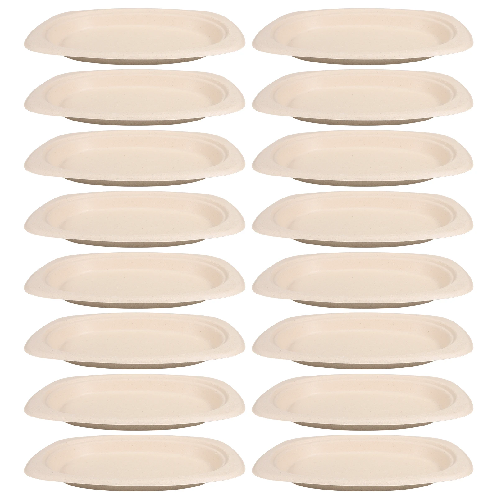 

50 Pcs Oval Paper Tray Cake Plate Food Happy Birthday Plates Dessert Heavy Duty
