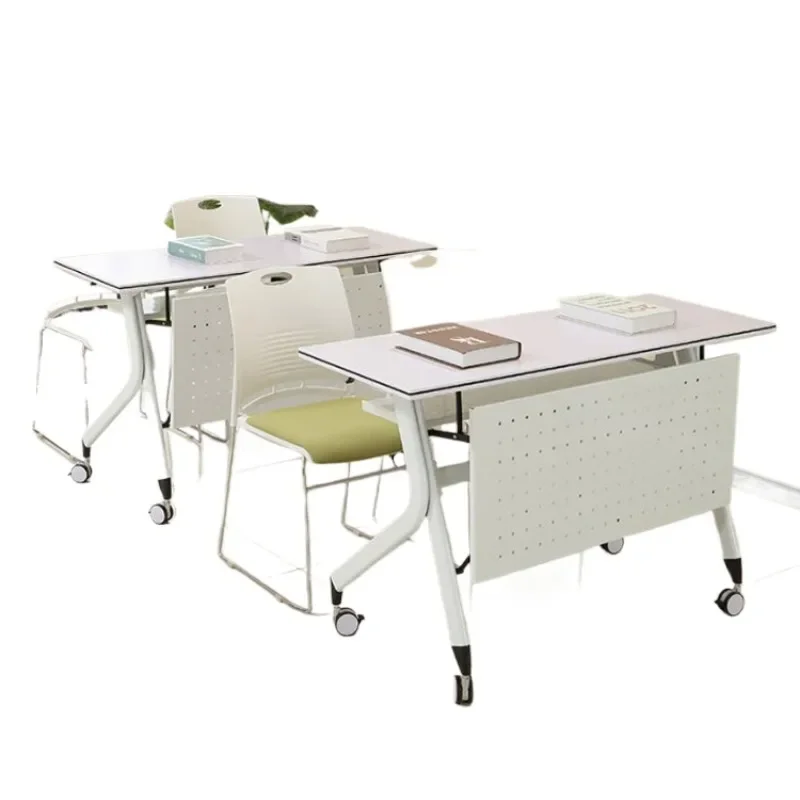 Foldable school furniture Double staff desks and long tables with chairs for university training and educational institutions