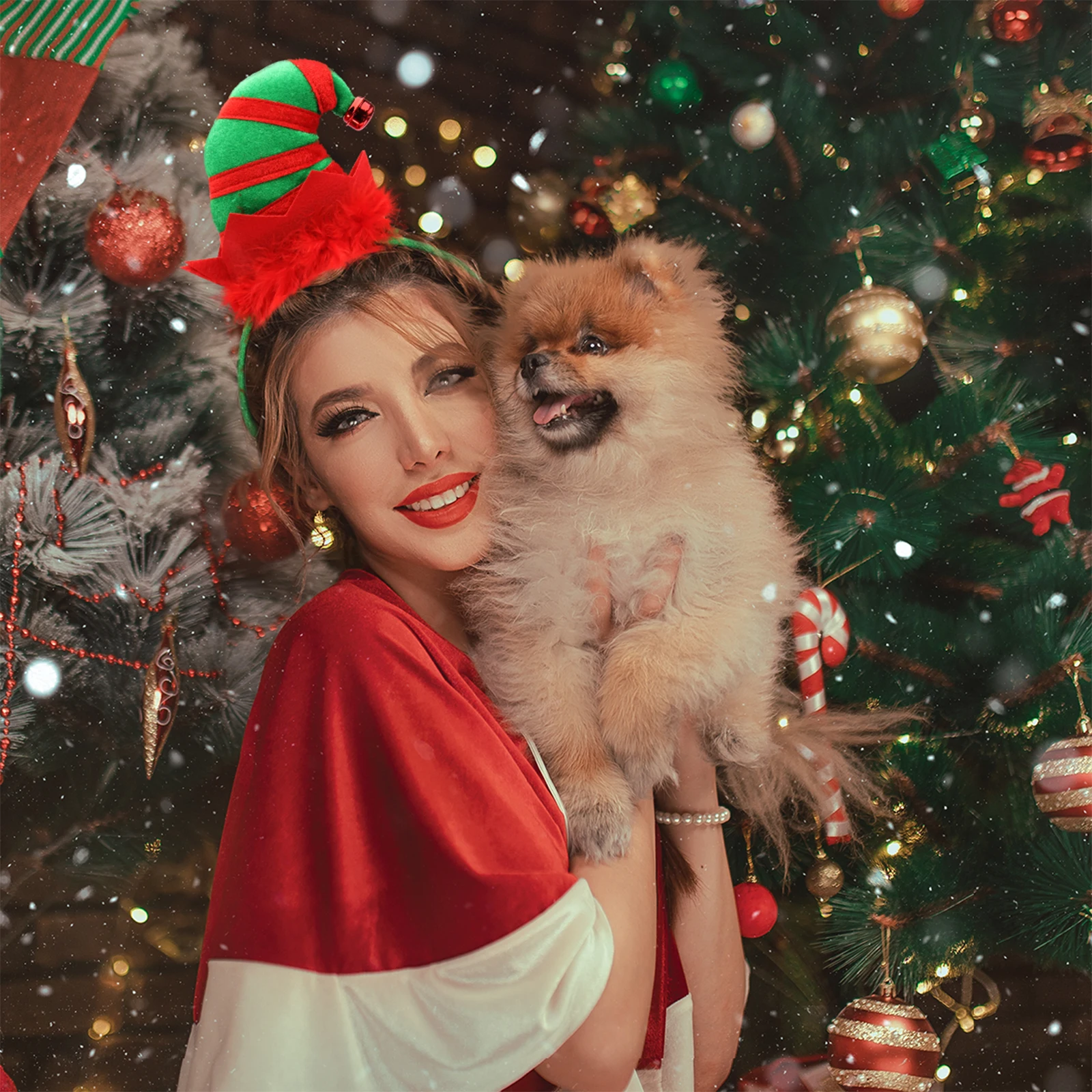 

1pc Christmas Bell Hair Hoop Lightweight Festive Headwear For Kids Adults Party Carnival Reusable Holiday Accessory Decor