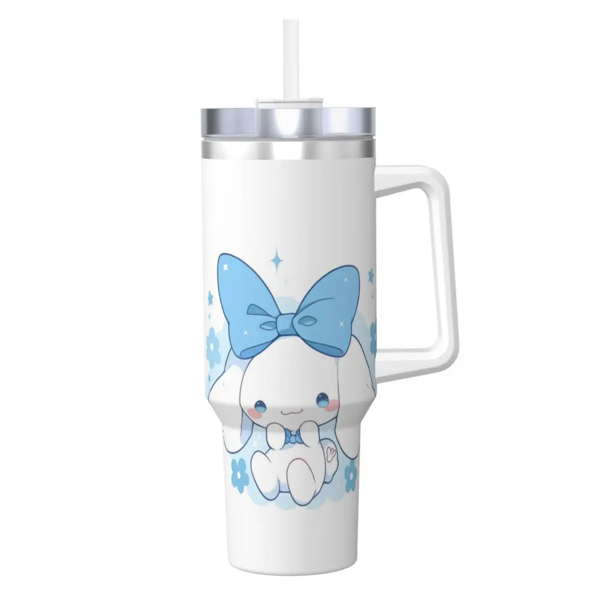 Cinnamoroll MINISO Tumbler Hot Drinks Water Bottle Portable Stainless Steel Coffee Mug Custom DIY Beach Car Mugs