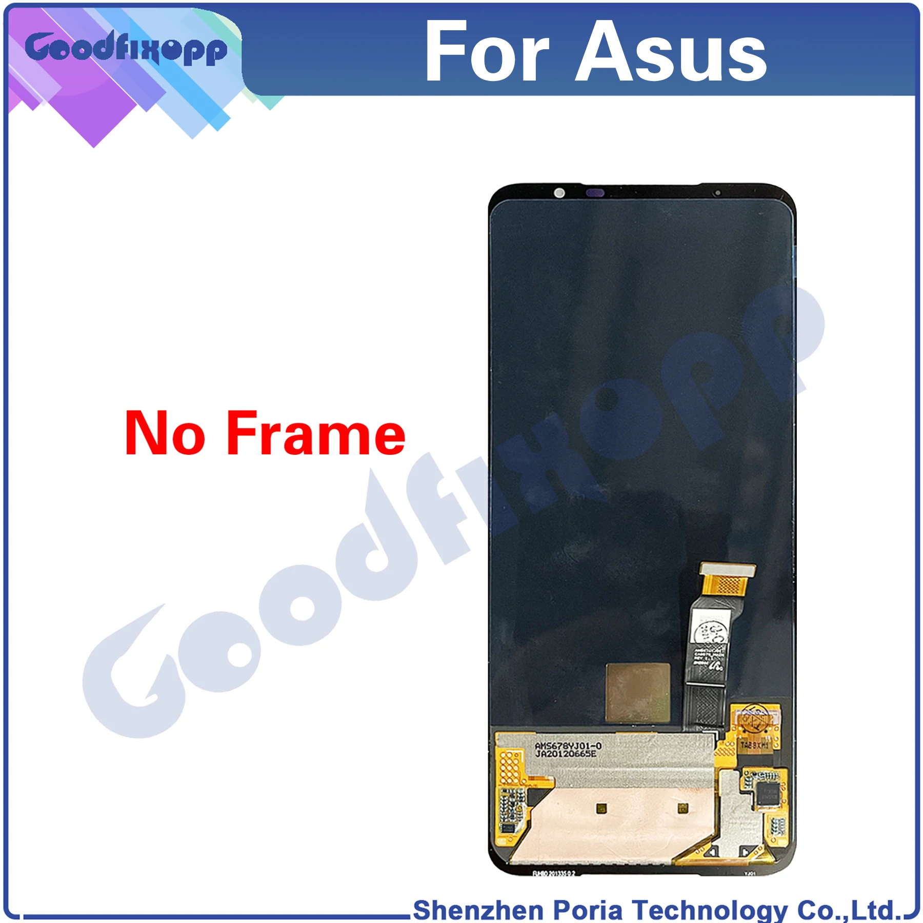 For Asus ROG 5 / ROG 6 / ROG 7 ZS673KS LCD Display Touch Screen Digitizer Assembly For ROG5 ROG6 ROG7 Repair Parts Replacement