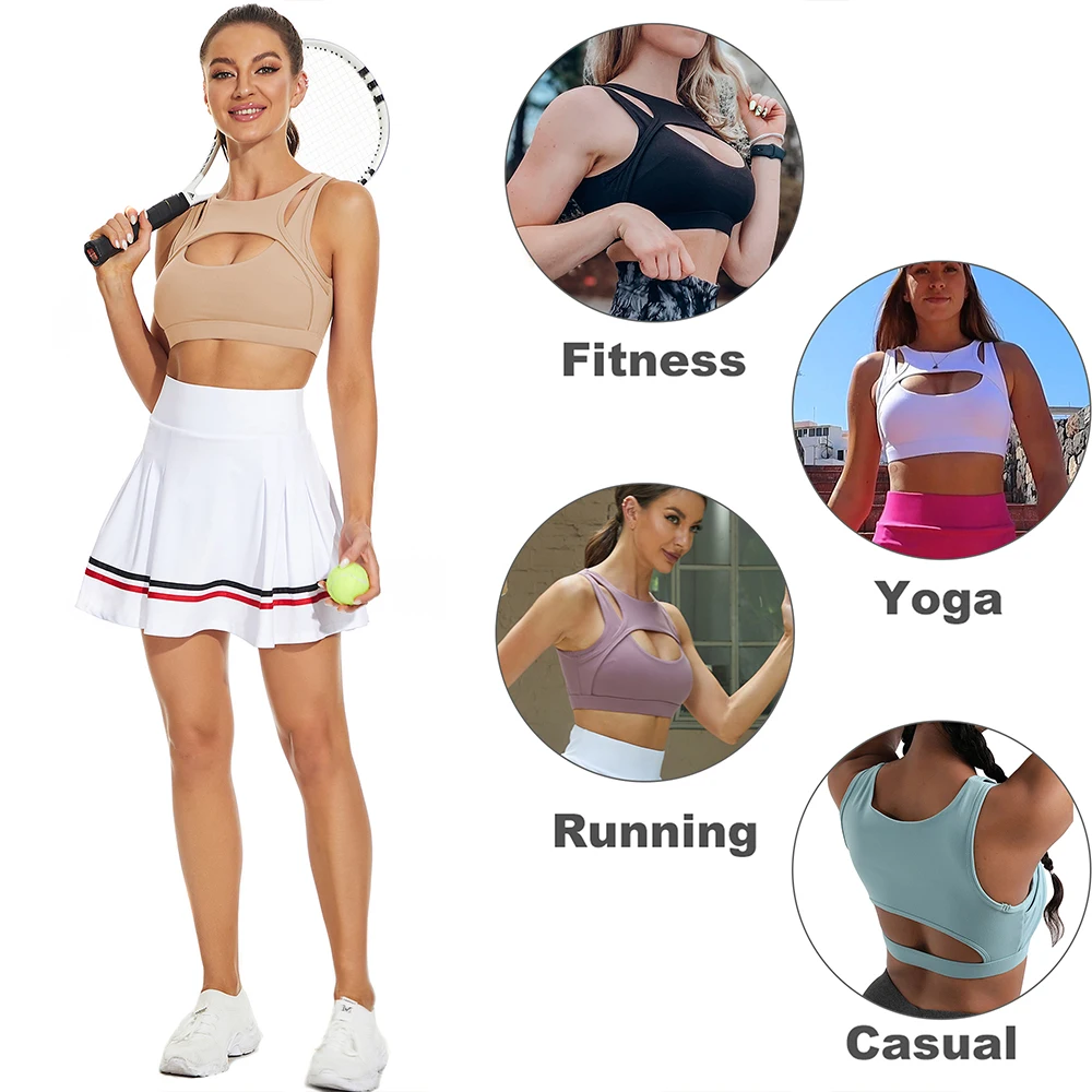 Solid Color Fitness Women Sport Bra Gym Yoga bra Athletic Tight Top Workout Train With Removable Cups High quality