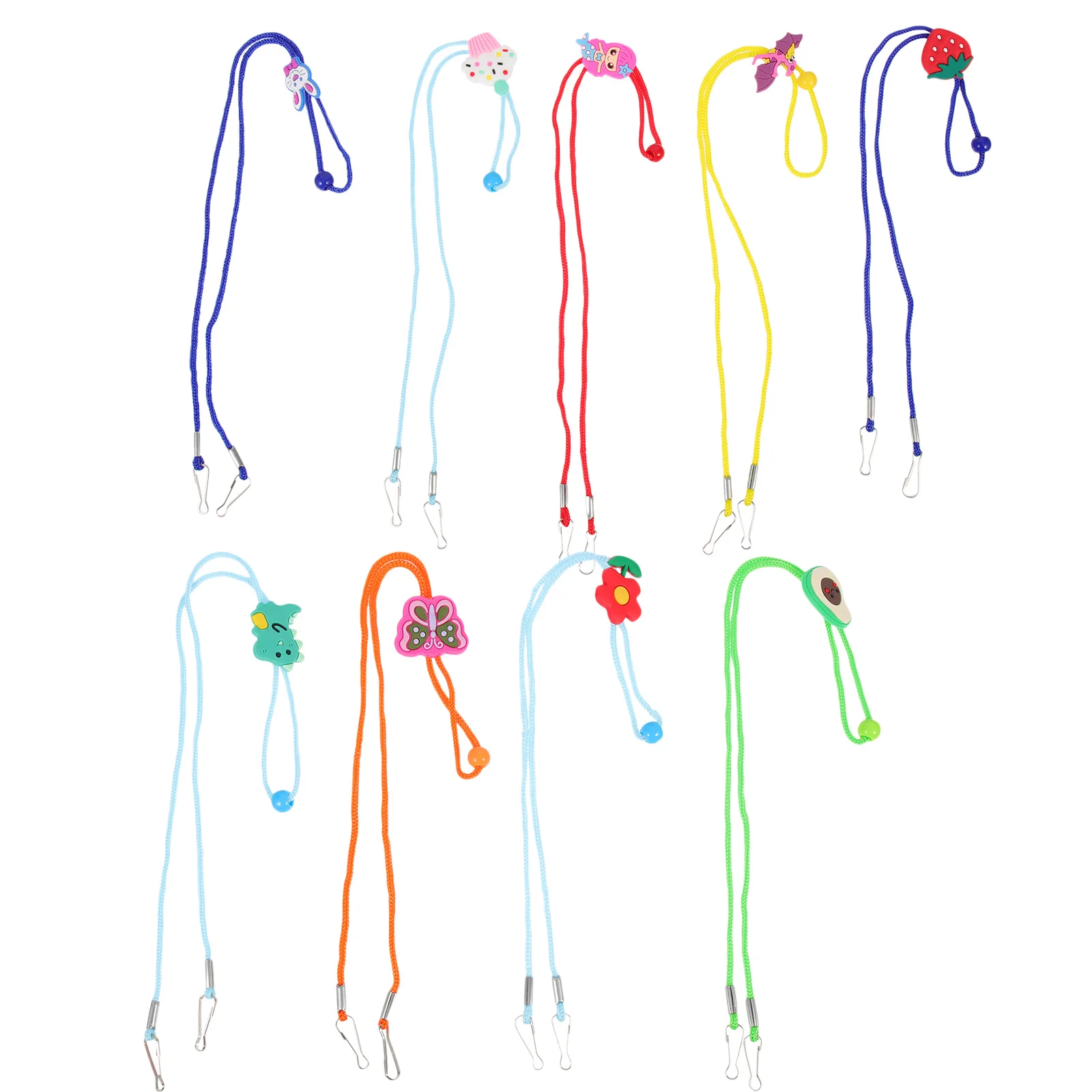 

10Pcs Children Glasses Lanyards Cartoon Design Adjustable Elastic Straps Practical Anti-Lost Hanging Rope for Kids
