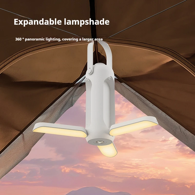 Imagem -03 - Usb Recarregável Pendurado Atmosfera Camping Lamp Portátil Folding Canopy Lamp Lâmpada de Tenda ao ar Livre 2023