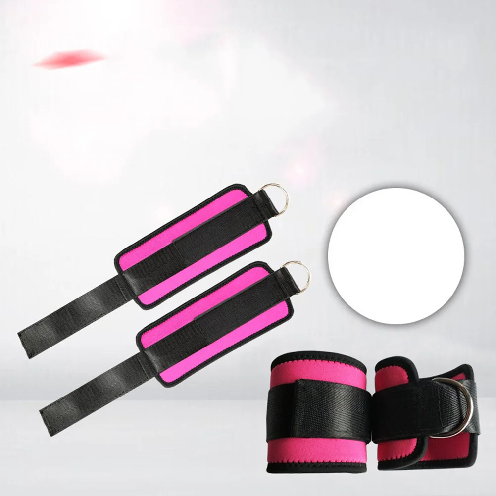 

2Pcs Ankle Straps Adjustable D-Ring Bands for Gym Lower Body Workouts Leg Curl Hip Abductors Training Ankle Straps