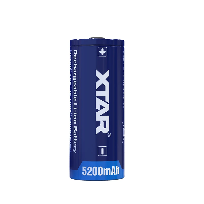 Xtar 26650 5200mah 3.6v高性能懐中電灯充電式リチウムイオンバッテリー専用設計