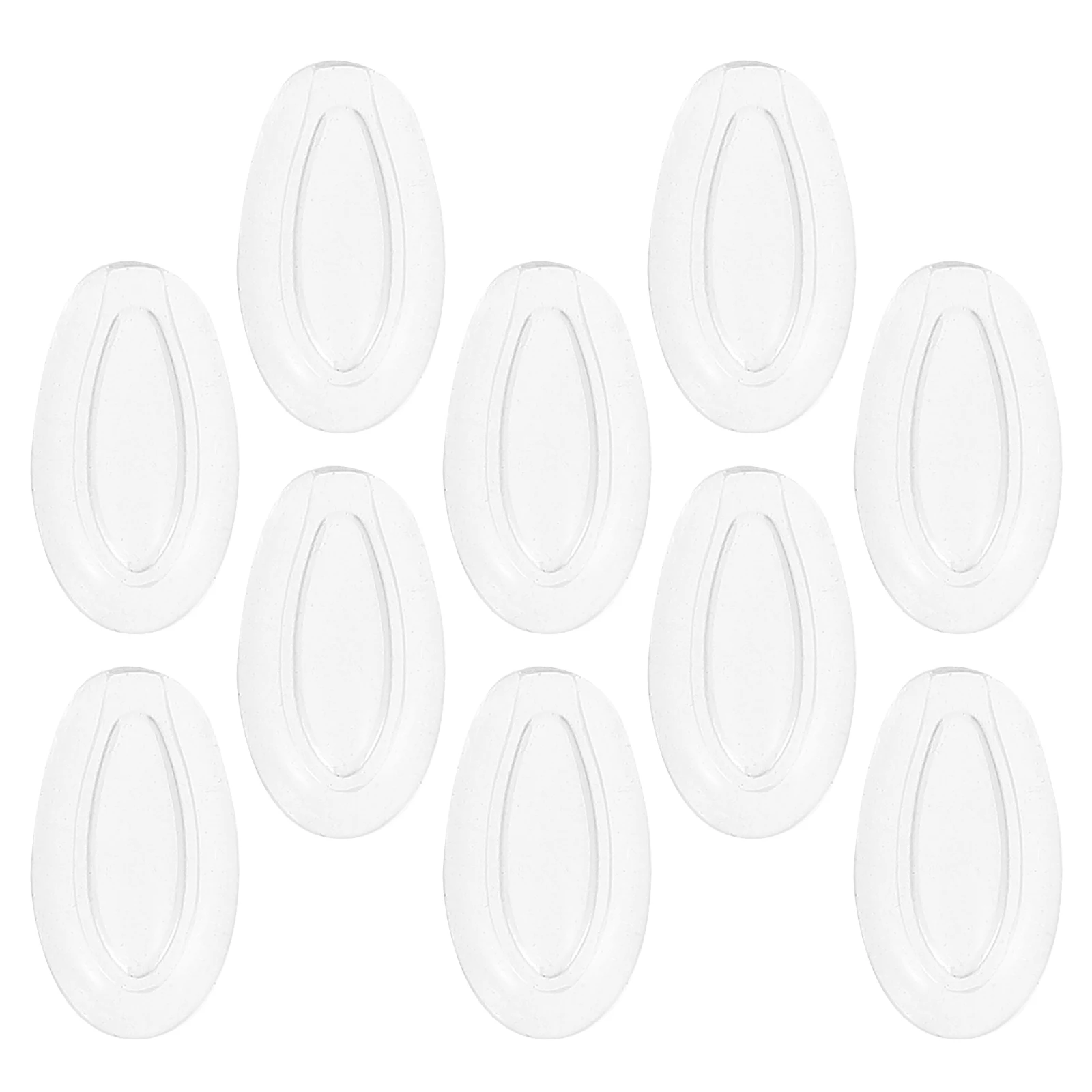 

10 Pairs Hollow Nose Pads for Glasses Silicone Shape Insert Eyewear A Style Round Clear glasses nose piece